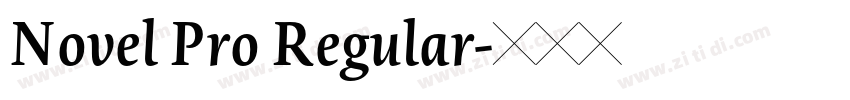 Novel Pro Regular字体转换